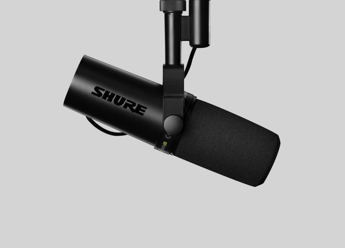 Microfone Shure SM7dB Dinâmico com Pré-amplificador Integrado (Preto)