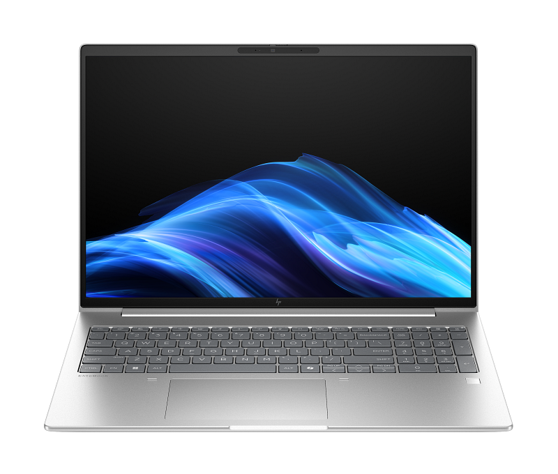 HP EliteBook 6 G1a 16" prata, vista frontal