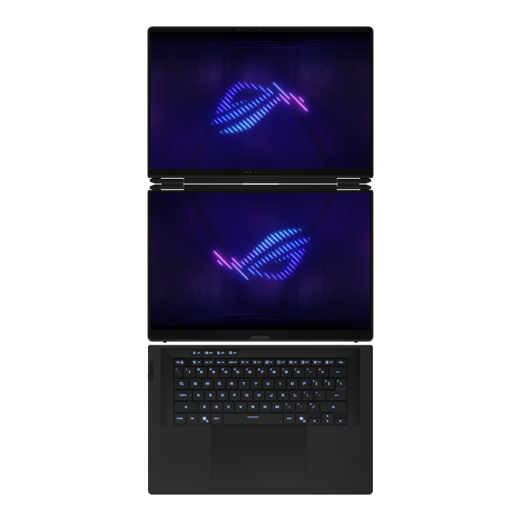 Tampa do ASUS ROG Zephyrus Duo 16 (2026) com o logo ROG iluminado