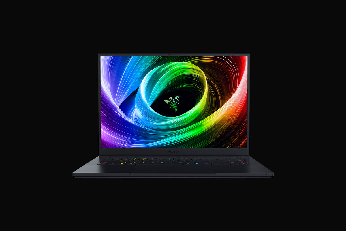 Razer Blade 16 2025 preto, vista frontal