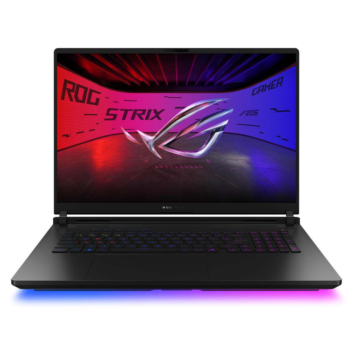 ASUS ROG Strix SCAR 18 2025 Off Black, vista frontal