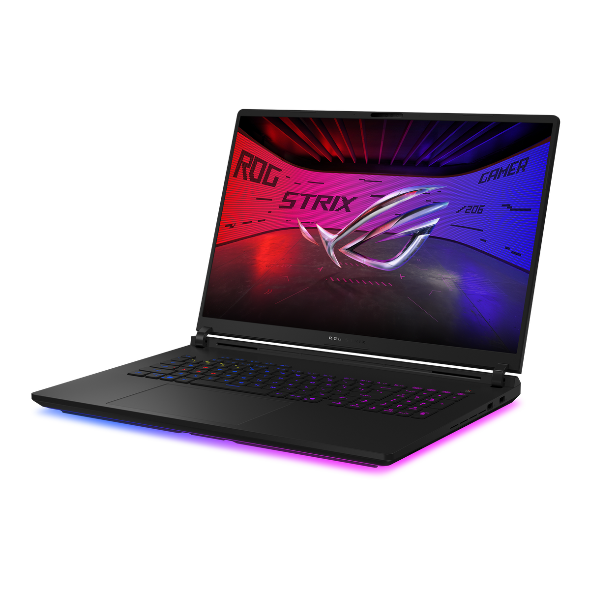 ASUS ROG Strix SCAR 18 2025 Off Black, vista em ângulo