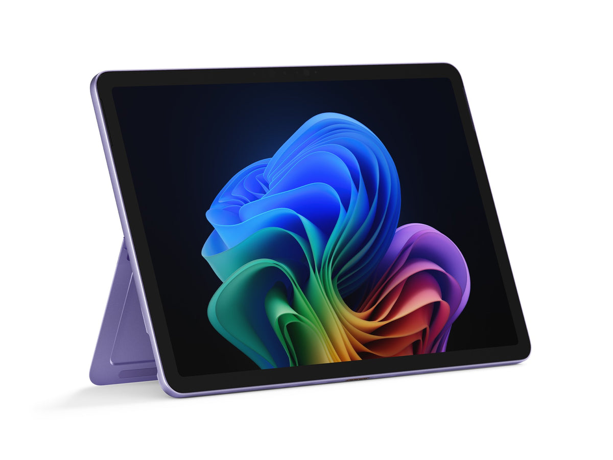 Surface Pro 12" Violeta, vista em ângulo