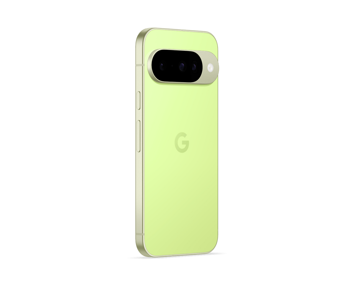 Google Pixel 10 Capim-limão – vista em ângulo