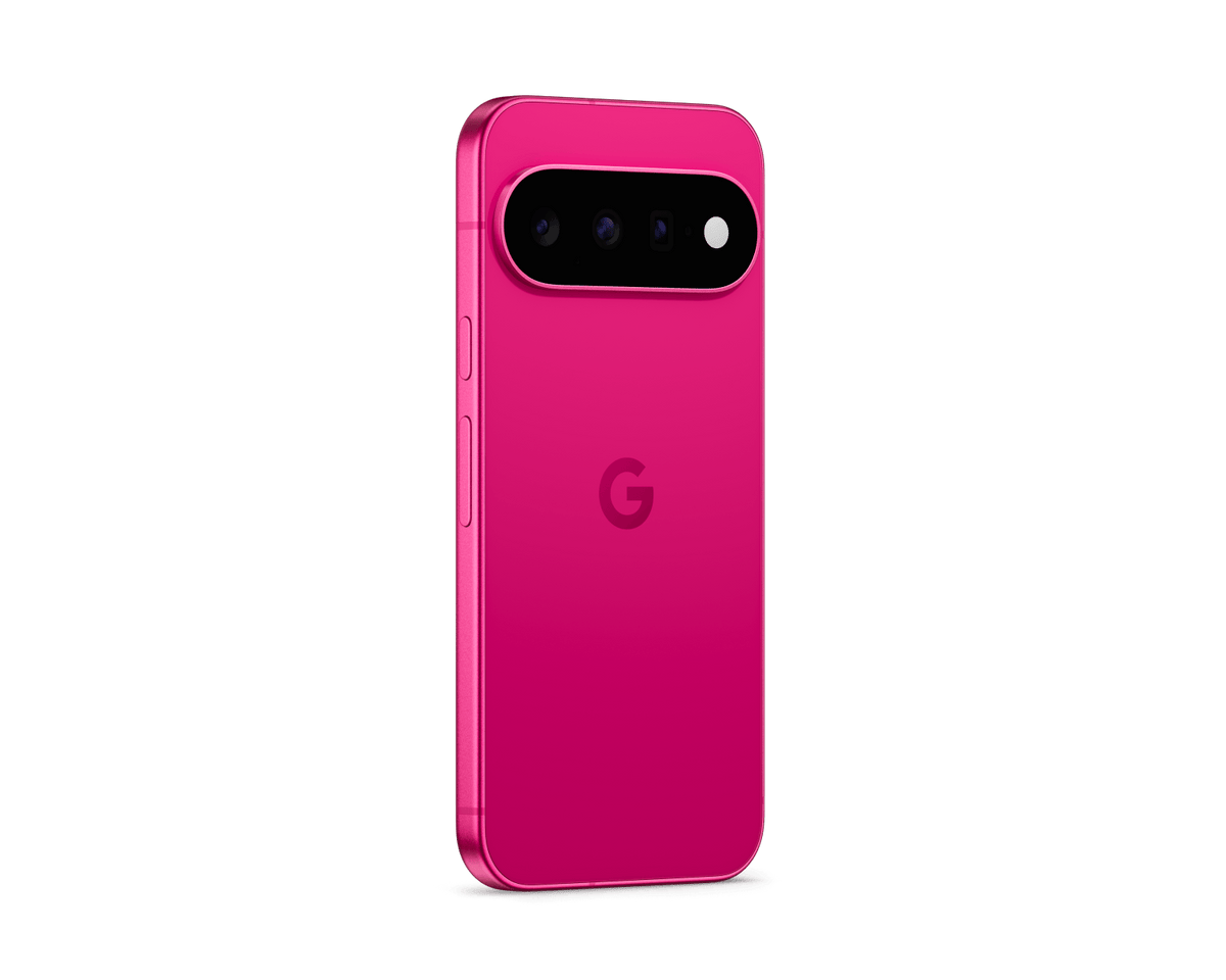 Google Pixel 11 Hibisco – vista em ângulo