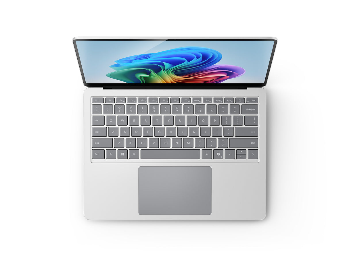 Surface Laptop 7ª edição Platina, vista superior