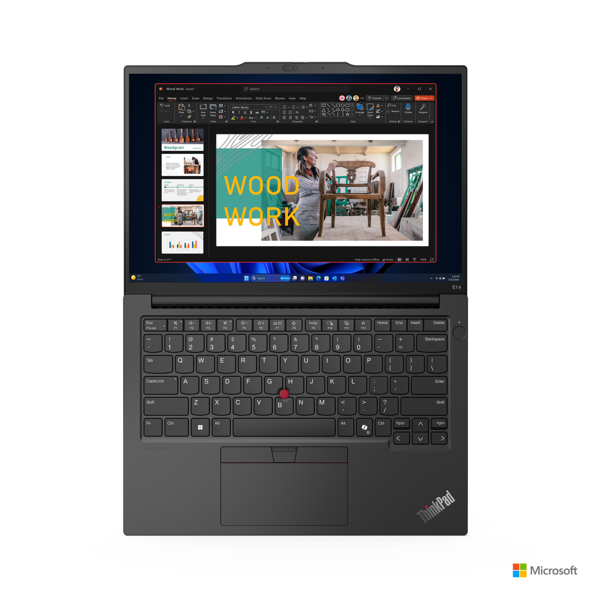 Lenovo ThinkPad E14 Gen 6 Preto, vista superior