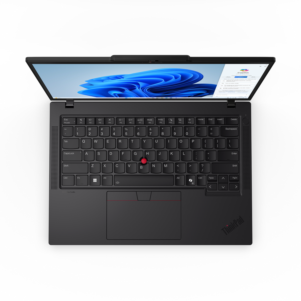 Lenovo ThinkPad T14 Gen 5 Preto, vista superior do teclado