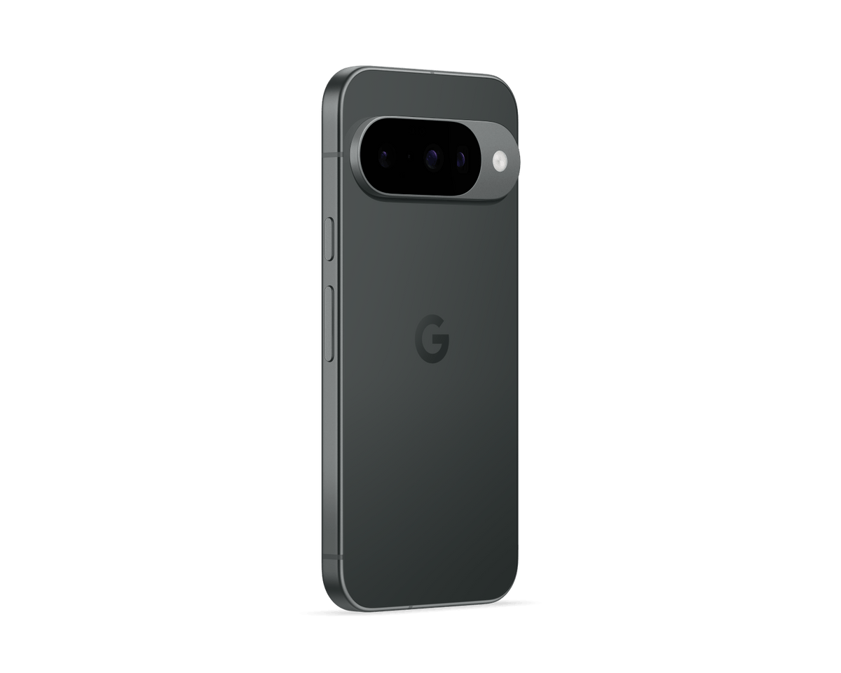 Google Pixel 10 Obsidiana – vista em ângulo