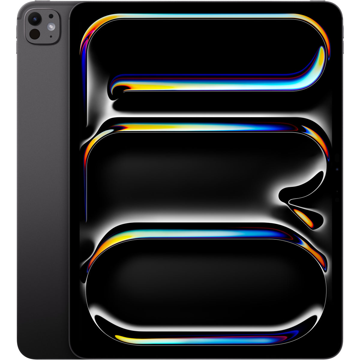 iPad Pro 13" (M5) Preto-espacial, frente e traseira