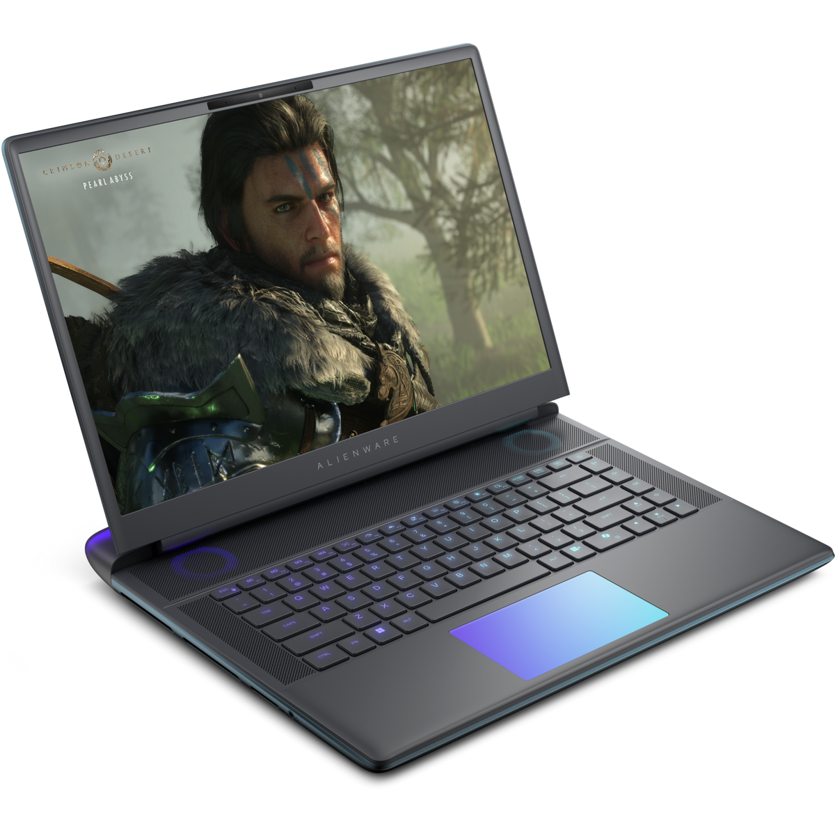 Alienware 16 Area-51 Azul-petróleo líquido, vista em ângulo