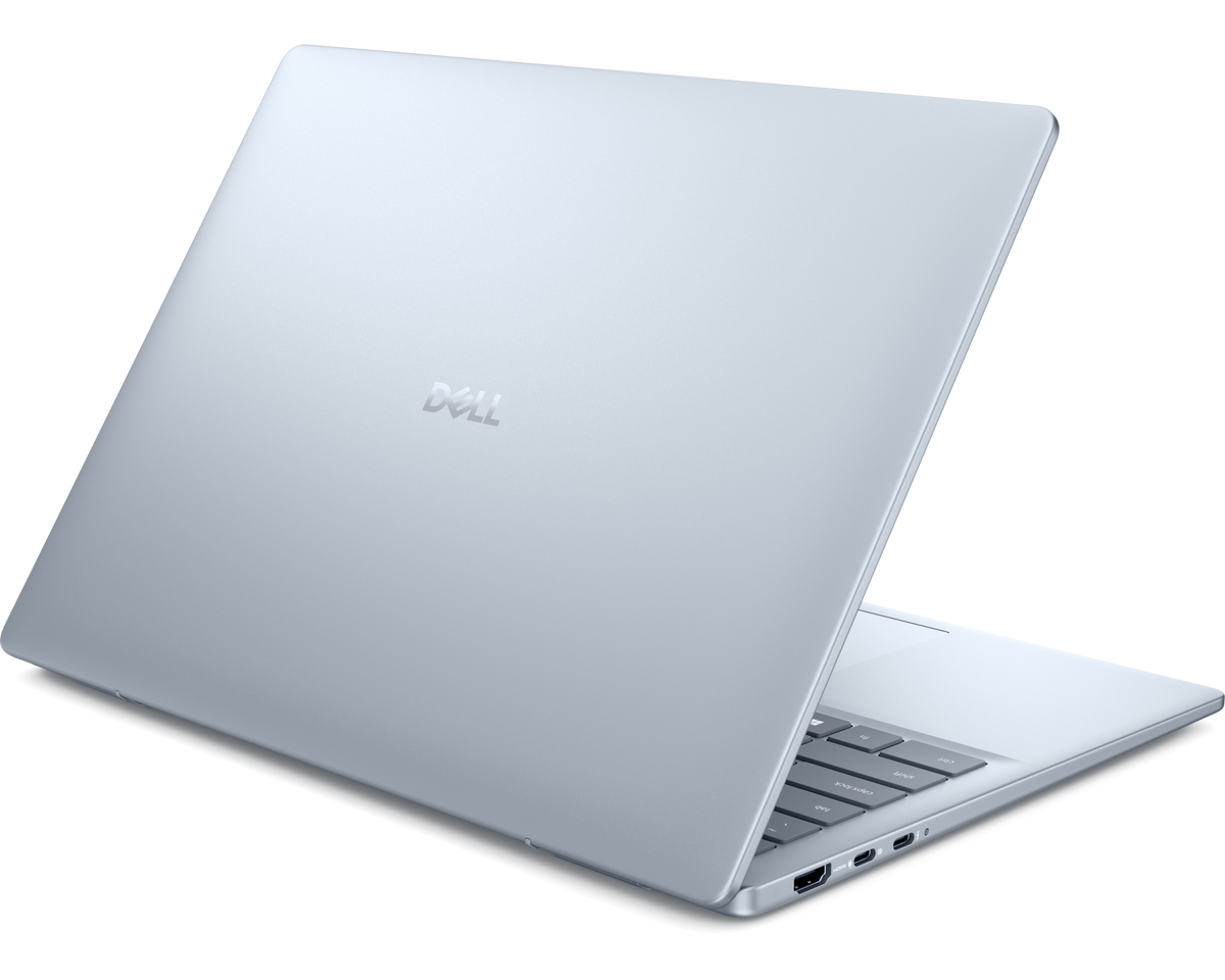 Dell 14 Plus Ice Blue, vista traseira