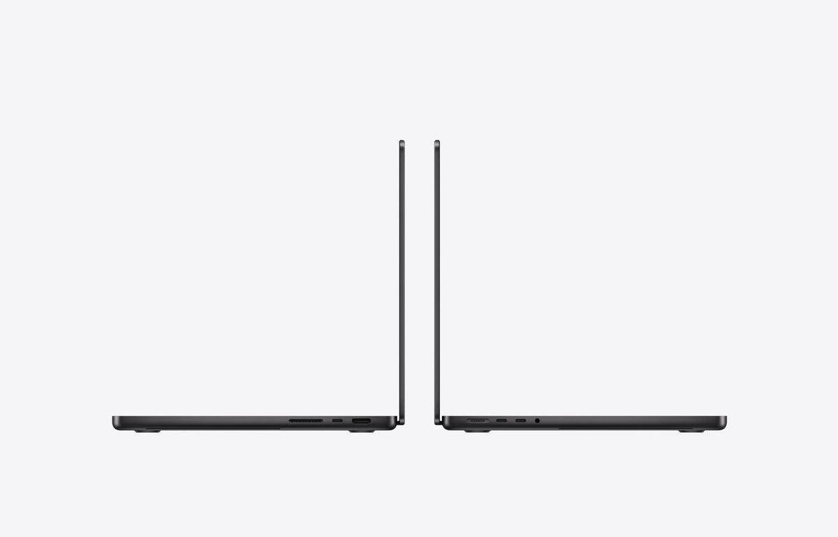 MacBook Pro 14" (M5) Preto-espacial – lateral