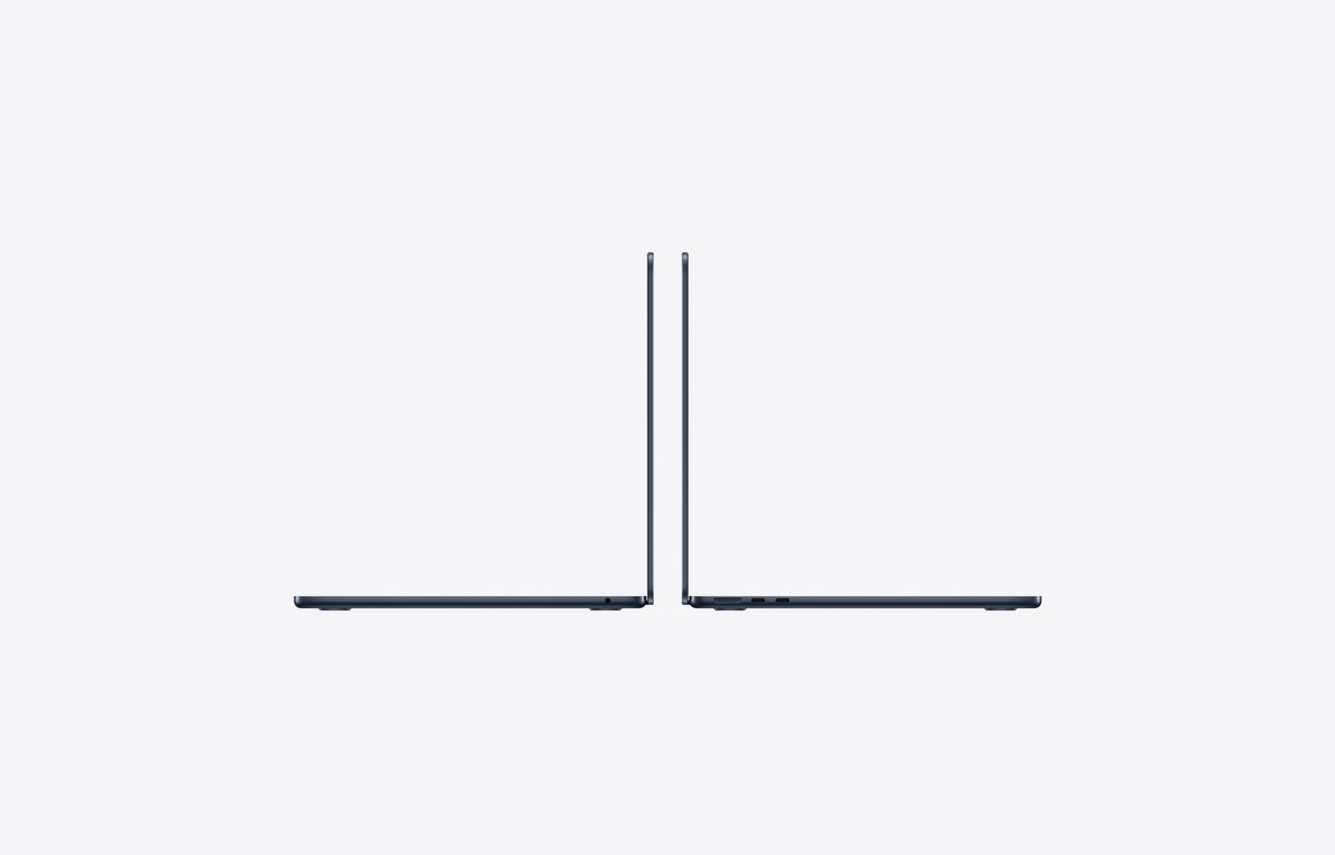 MacBook Air 13" (M5) Meia-noite – lateral