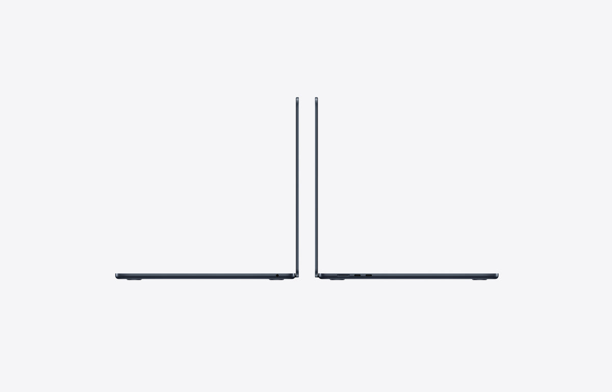 MacBook Air 15" (M5) Meia-noite – lateral