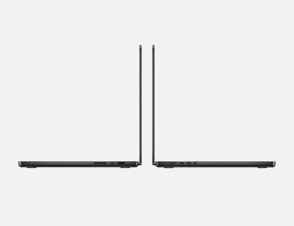 MacBook Pro 16" (M4) Preto-espacial – lateral