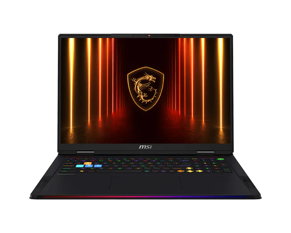 MSI Raider A18 HX preto, vista frontal