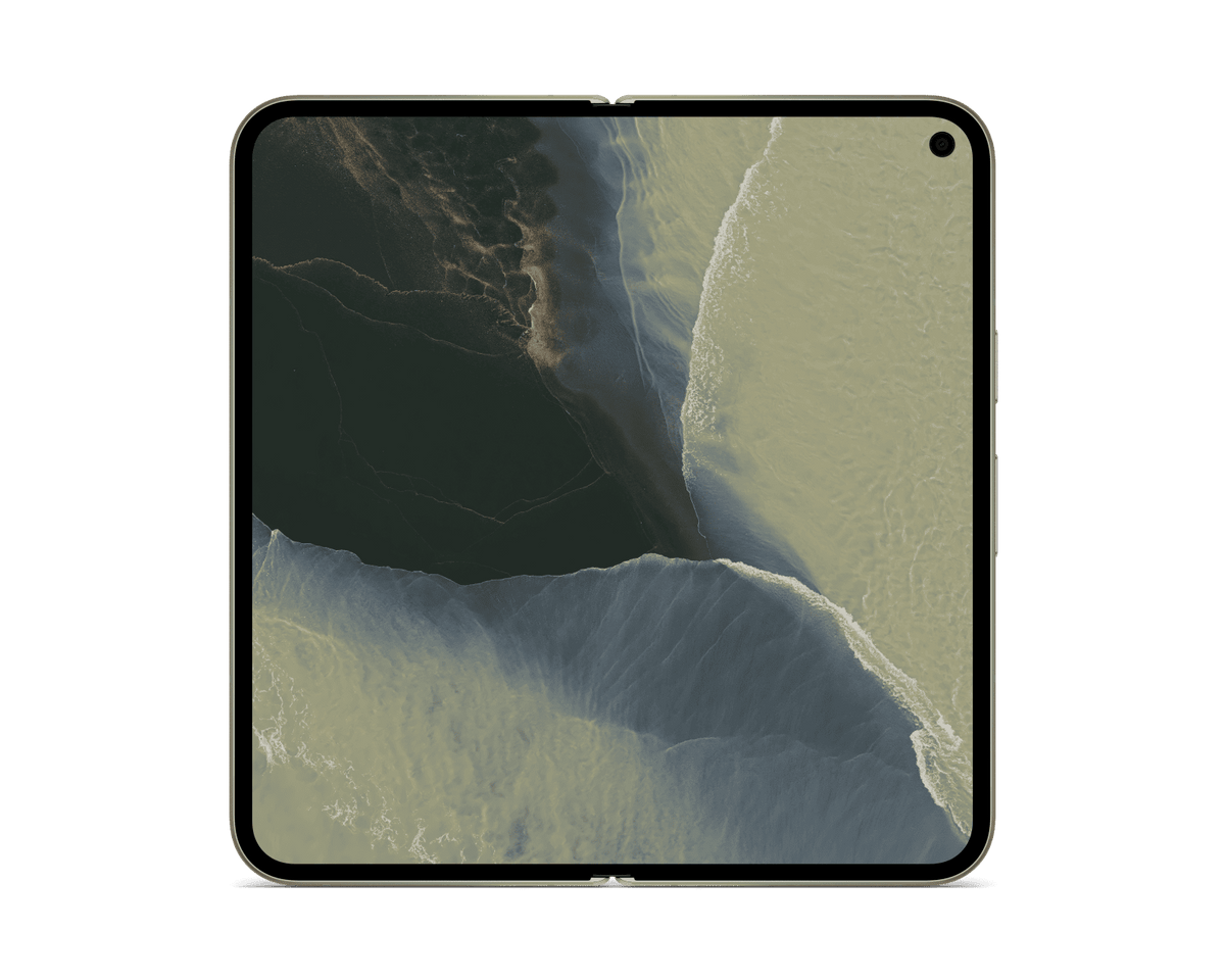 Google Pixel 11 Pro Fold Azeitona – aberto, tela interna