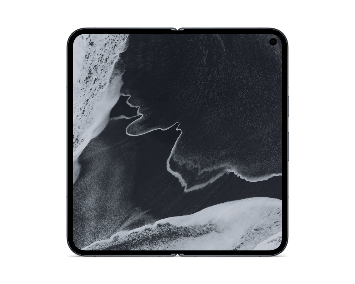 Google Pixel 11 Pro Fold Obsidiana – aberto, tela interna