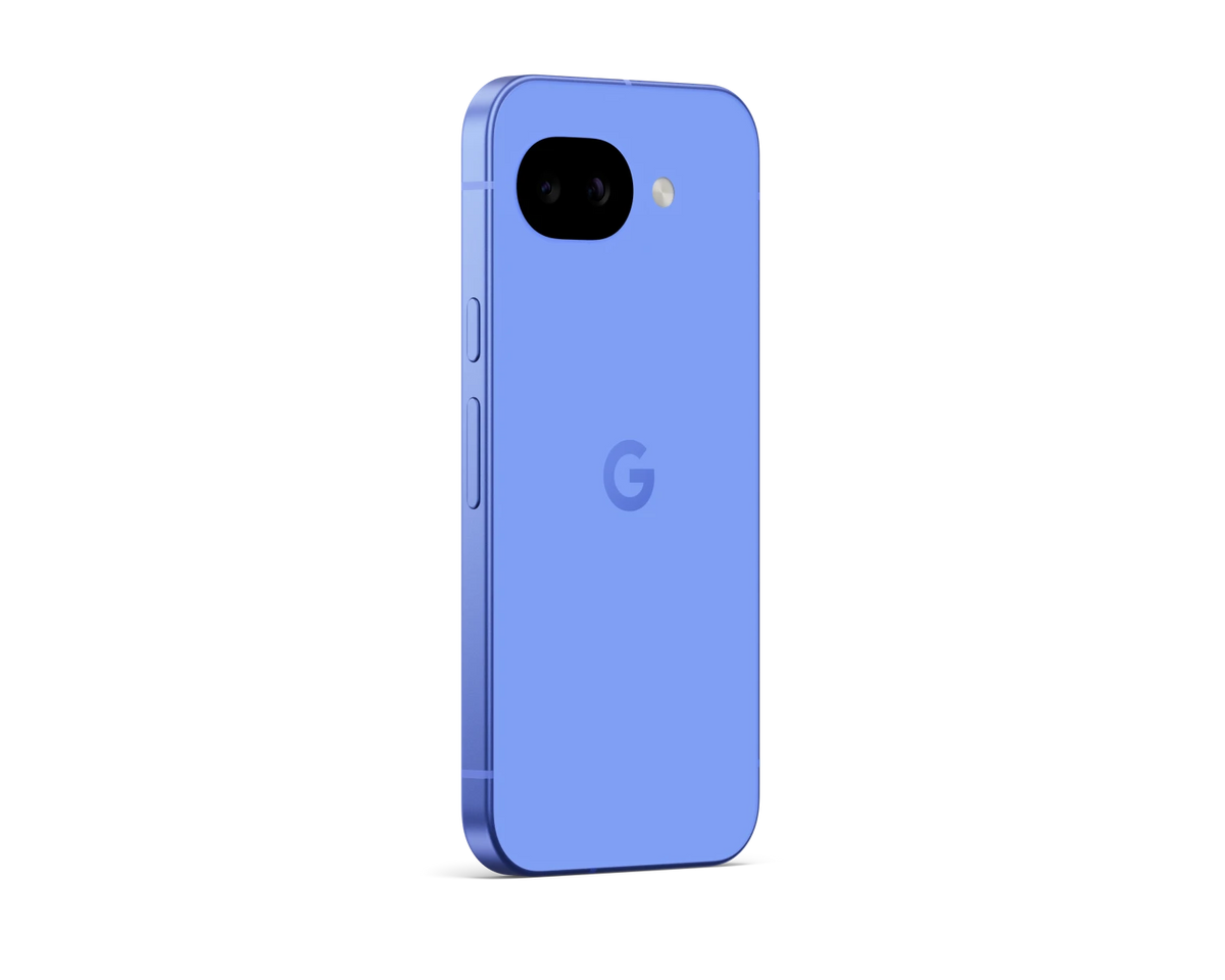 Google Pixel 10a Lavanda – vista em ângulo